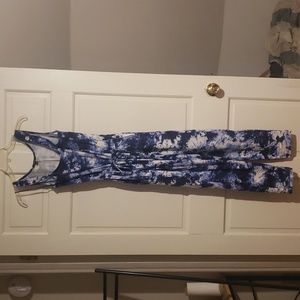 blue tie dye jumpsuit